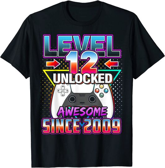 Level 12 Unlocked Awesome 12 Video Game 12 Birthday Gift T-Shirt
