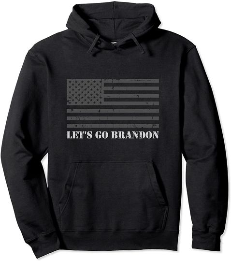Let's Go Brandon - American Flag Pullover Hoodie