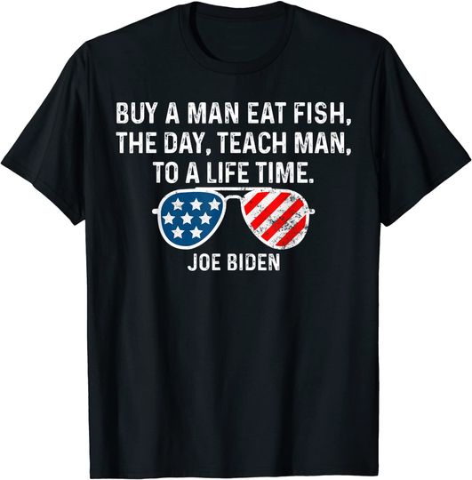 Buy A Man Eat Fish The Day T-Shirt
