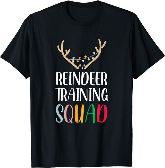 Team Family Reindeer Training Squad Shirt Christmas Running T-Shirt