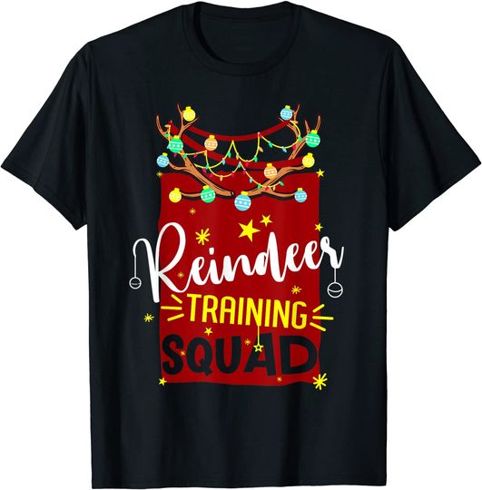 Christmas Running Team Family Reindeer Training Squad T-Shirt