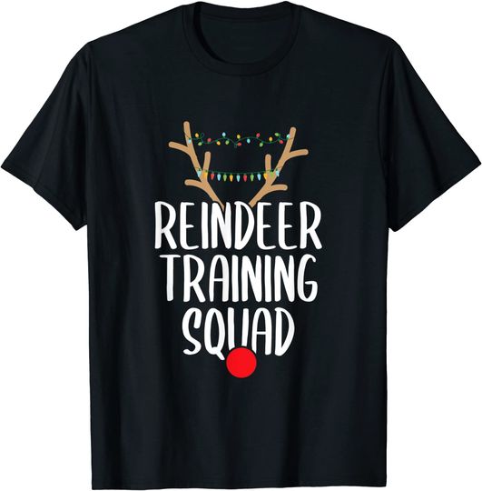 Reindeer Training Squad Christmas Running Family Santa Gift T-Shirt
