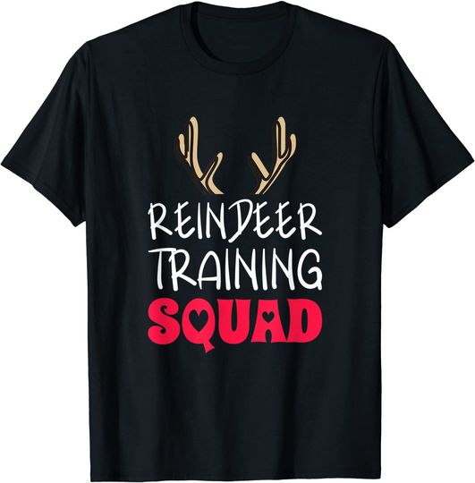 Christmas Running Team Family Reindeer Training Squad T-Shirt