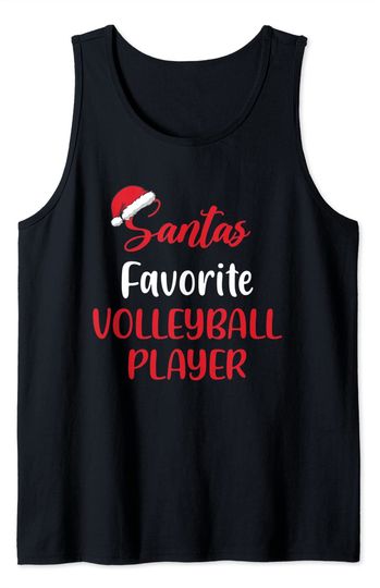 Santa's Favorite Volleyball Player Christmas Volleyball Tank Top