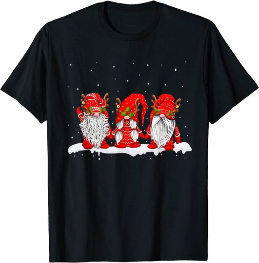 Three Nordic Gnomes Winter Christmas Swedish Elves T-Shirt