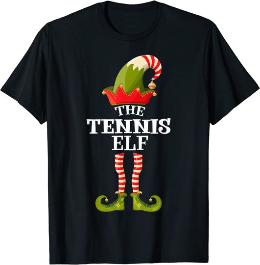 The Tennis Elf Christmas Group Matching Family T-Shirt