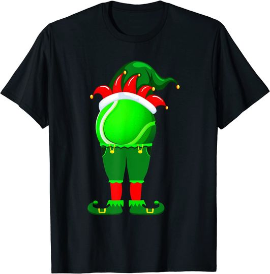 Tennis Elf Christmas Family Matching Xmas T-Shirt