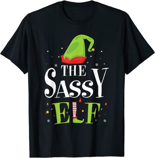 The Sassy Elf Christmas Matching Costume T-Shirt