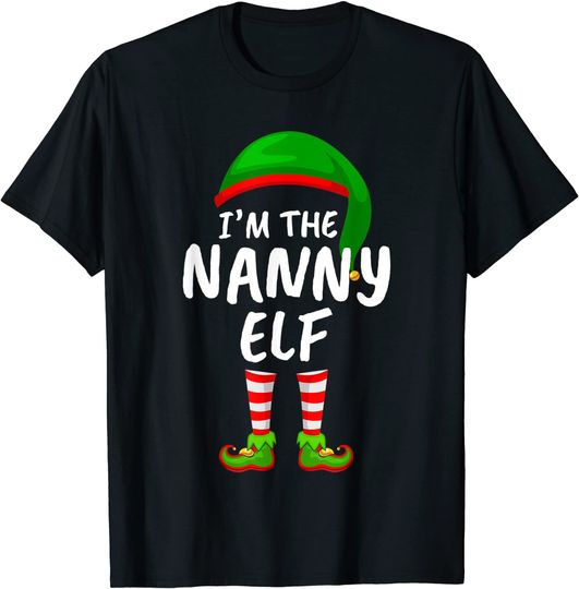 Matching Family I'm The Nanny Elf Christmas T-Shirt