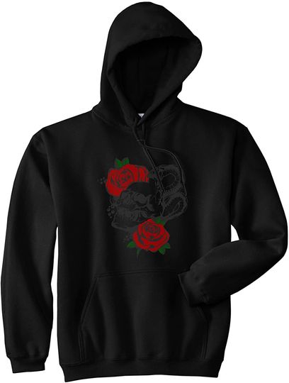 Blossom Rose Hoodie Kings Of NY Skull and Roses Mens Pullover