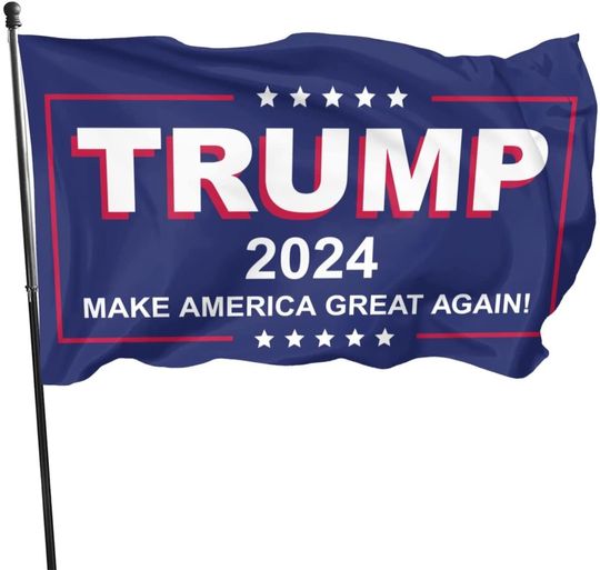 Trump 2024 Make America Great Again! Black American Flag