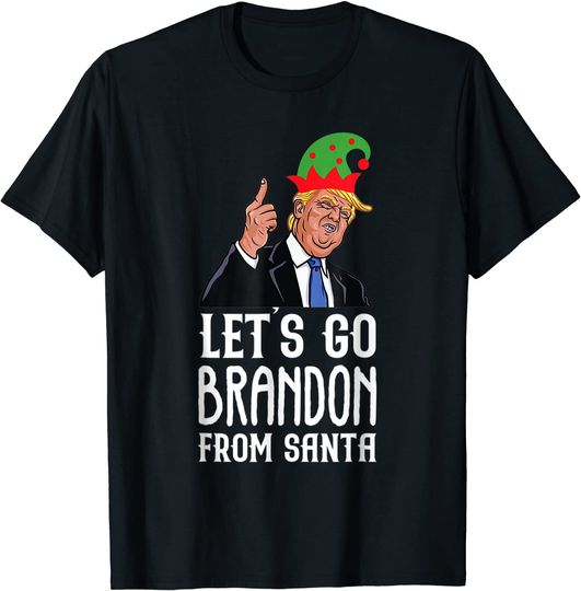 Santa Trump Let's Go Brandon Ugly Pajama T-Shirt