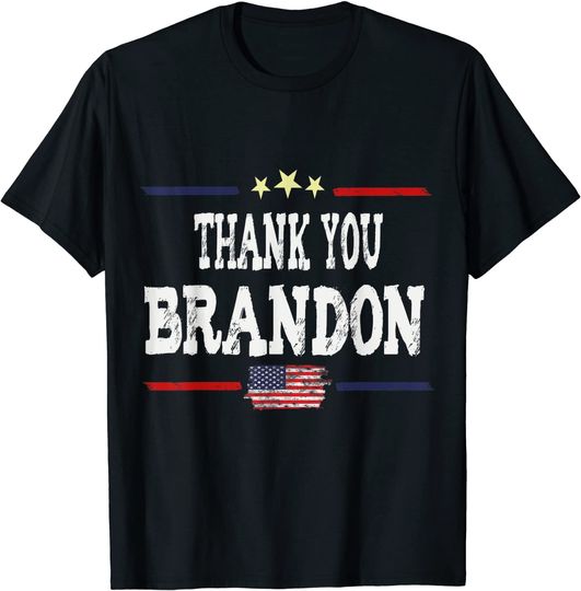 Thank you Brandon Vintage American Flag T-Shirt
