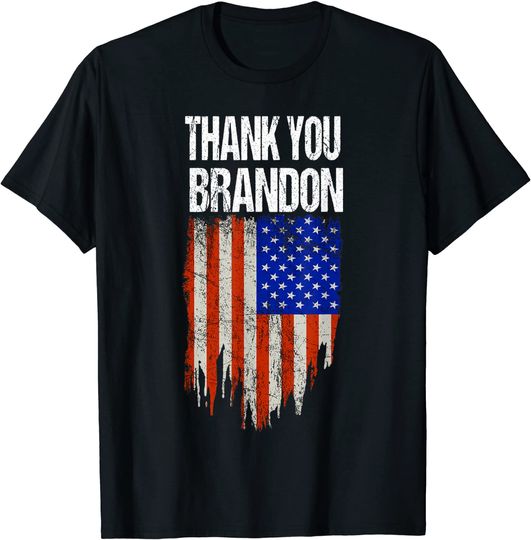 Vintage American Flag Thank You Brandon T-Shirt