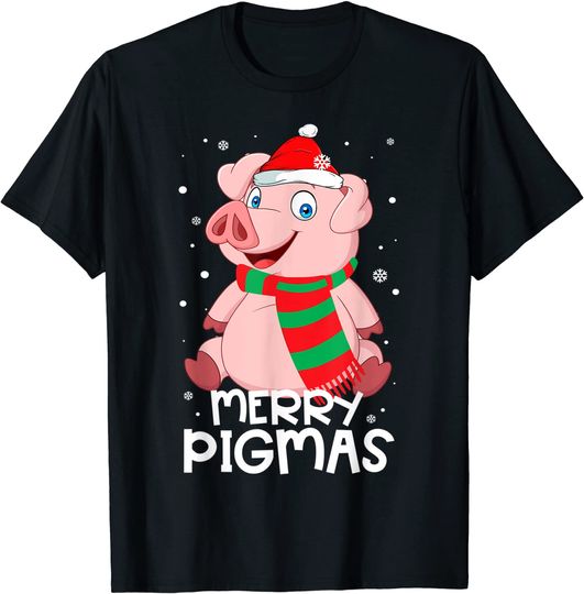Pig Christmas Merry Pigmas Farmers Love T-Shirt