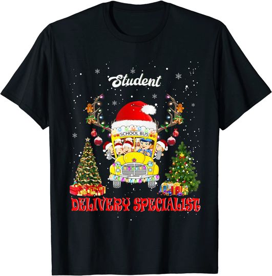 School Bus Driver Christmas Student Delivery Specialist Xmas T-Shirt