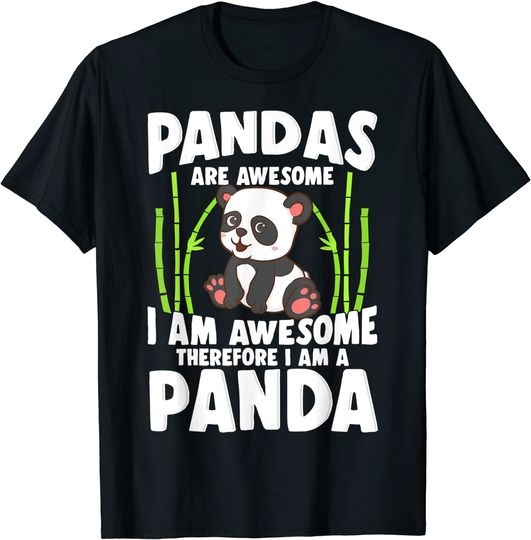 Panda Shirt Cute Panda Tshirt Pandas Are Awesome Panda Bear T-Shirt