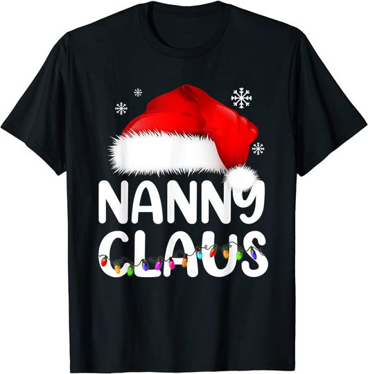 Nanny Claus Shirt Christmas Pajama Family Matching Xmas T-Shirt