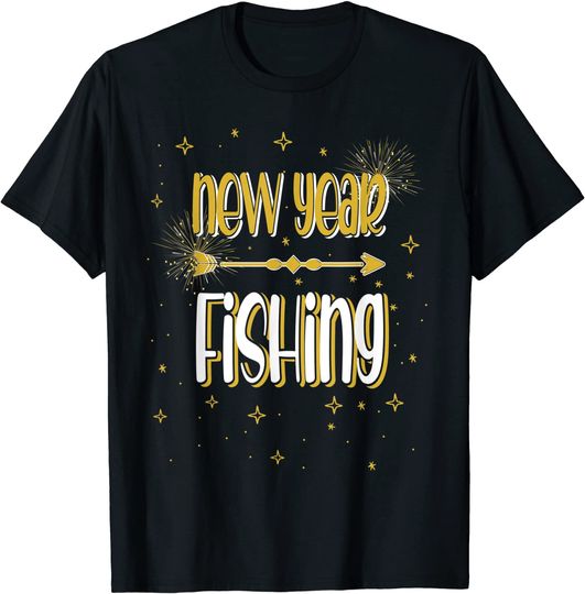 Fishing New Year Family Matching Funny Gift Pajama T-Shirt