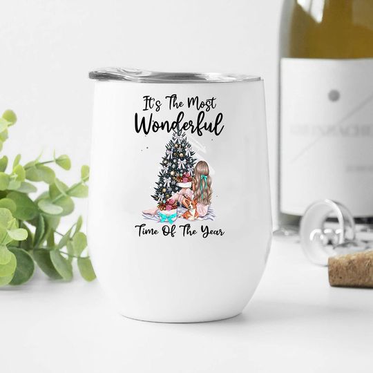 It's The Most Wonderful Time Of The Year Tumbler, Merry Christmas Tumbler 12oz