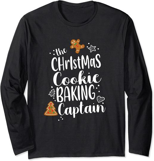 Christmas Cookie Baking Team Captain Crew Cute Gingerbread Long Sleeve