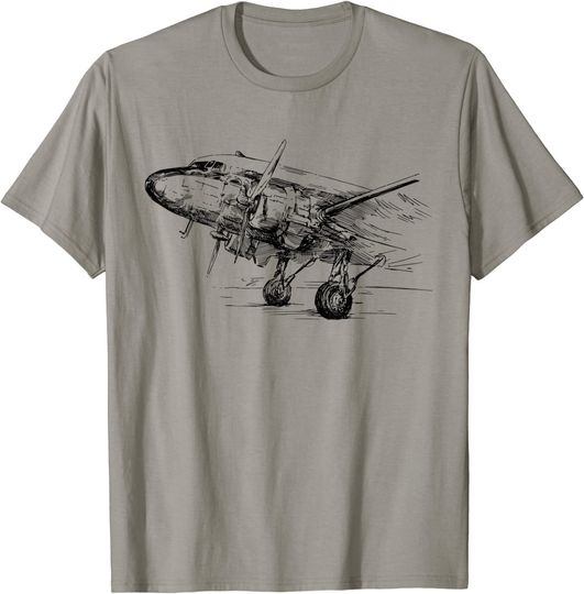 Vintage DC-3 Airplane T Shirt