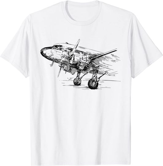 Vintage DC-3 Airplane T Shirt
