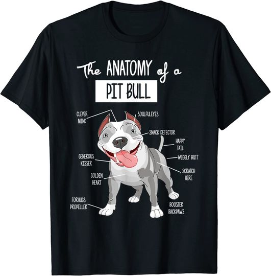 Anatomy Of A Pitbull T-shirt