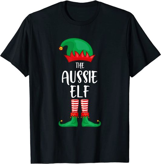 Aussie Elf Christmas Party Matching Family Group Pajama T-Shirt