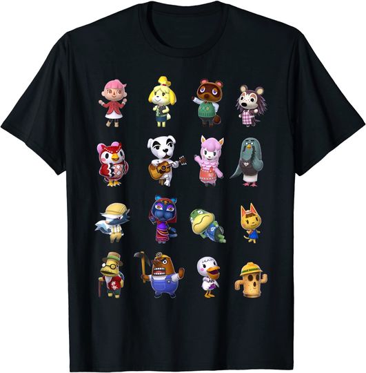 Animal Crossing Villagers Line Up Graphic T-Shirt
