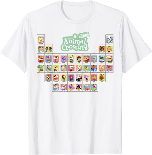 Animal Crossing New Horizons Periodic Table Of Villagers T-Shirt