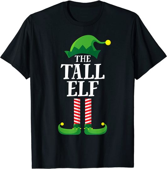 Tall Elf Matching Family Group Christmas Party Pajama T-Shirt