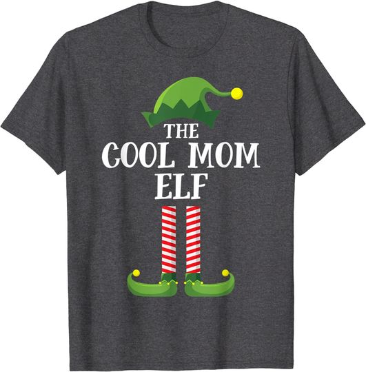 Cool Mom Elf Matching Family Group Christmas Party Pajama T-Shirt