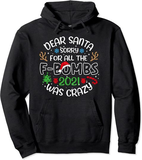 Dear Santa sorry for all the f-bombs 2021 was crazy Pullover Hoodie