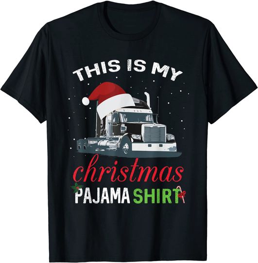 This is My Christmas Pajama Truck Driver Xmas T-Shirt