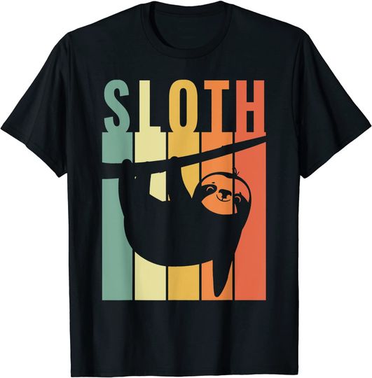 Sloth Vintage Retro Pine Tree T-Shirt