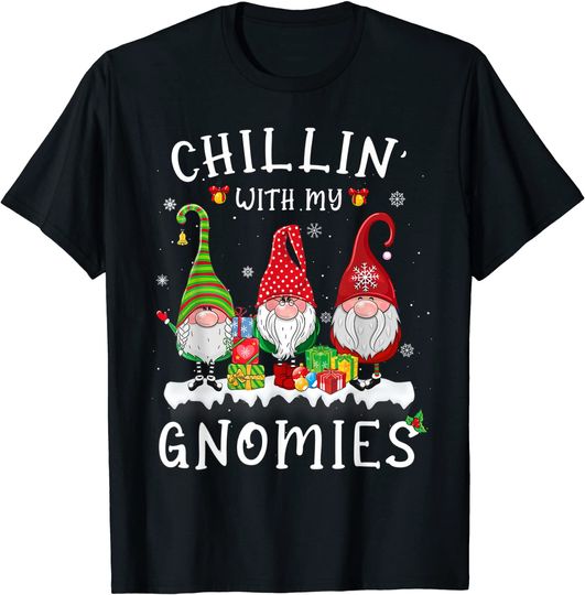 Chillin' With My Gnomies Nordic Gnome Christmas Pajama Group T-Shirt