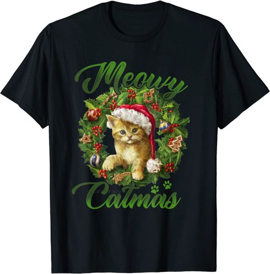 Meowy Catmas White Christmas T-Shirt