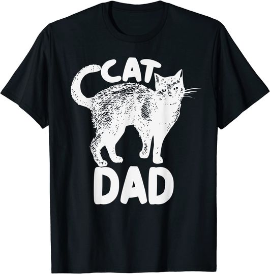 Best CAT DAD Shirt Fathers Day Kitty Daddy Papa Christmas T-Shirt