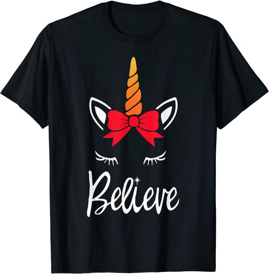 Unicorn Believe Christmas T-Shirt