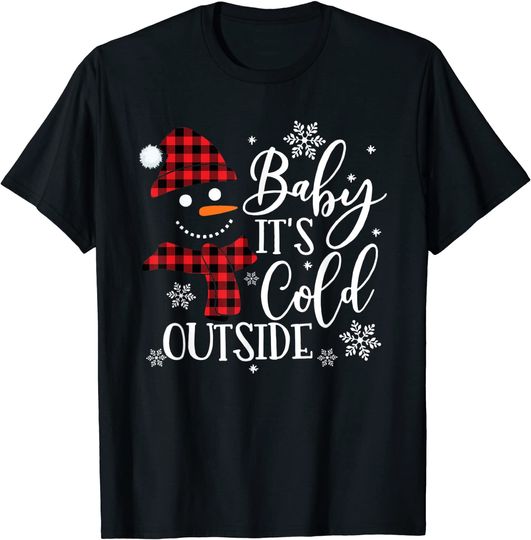 Snowman Christmas Baby It's Cold Outside T-Shirt