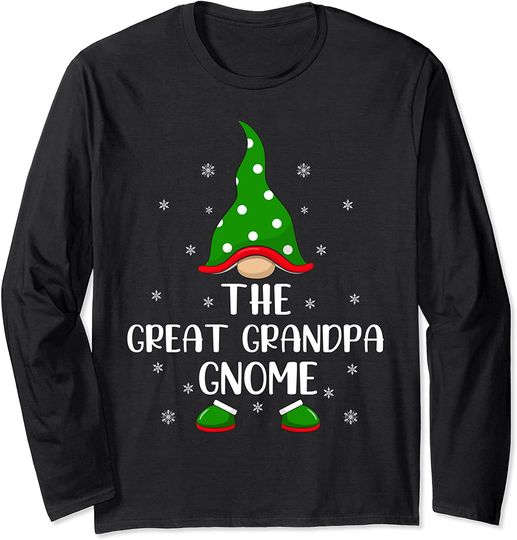 Funny Matching Family Great Grandpa Gnome Christmas Long Sleeve
