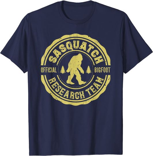 Bigfoot Finding Sasquatch Research Team Men Women Vintage T-Shirt
