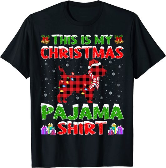 Xmas Santa This Is My Cairn Terrier Christmas Pajama T-Shirt
