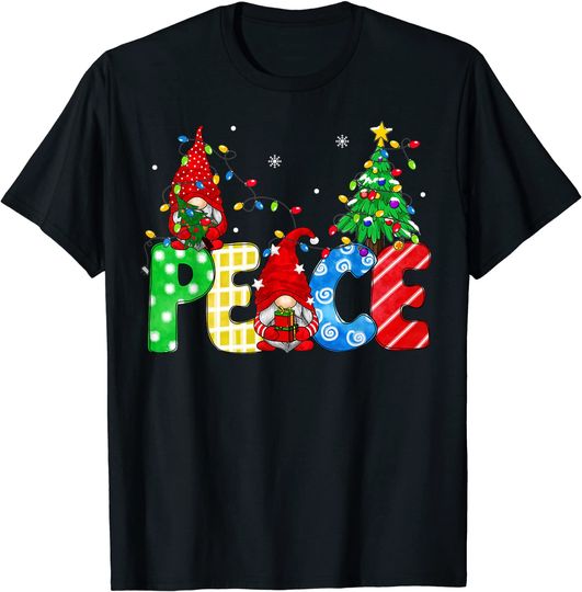 Peace Christmas Believe In Santa Merry Christmas Holiday T-Shirt
