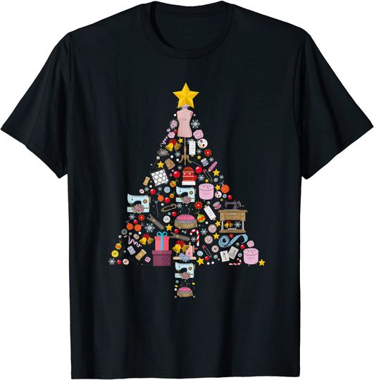 Christmas Tree Quilting Seamstress T-Shirt
