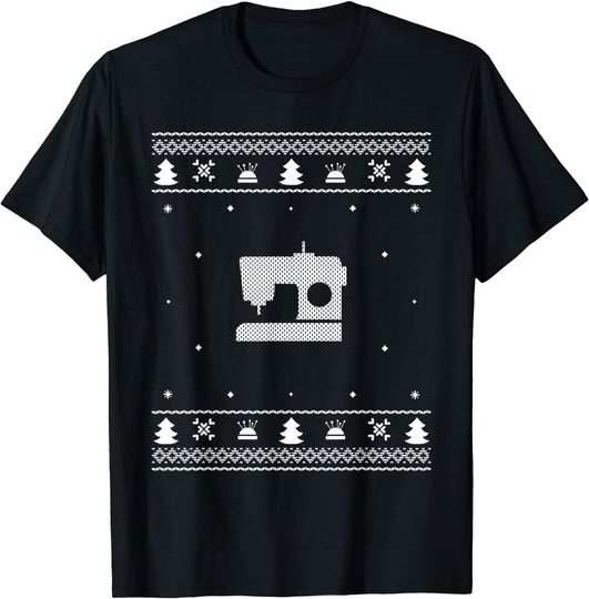Ugly Christmas Sweater Sewer Sewing Quilting T Shirt Gift