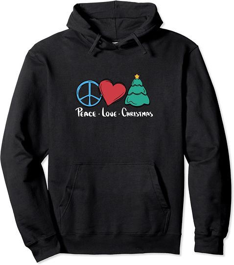 Peace Love Christmas Pullover Hoodie