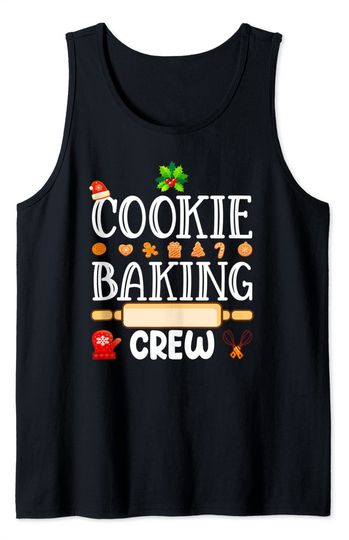 Christmas Cookie Baking Crew Pajamas Family Xmas Tank Top