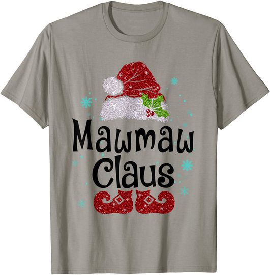 Mawmaw Claus Shirt Christmas Pajama Family Matching Xmas T-Shirt